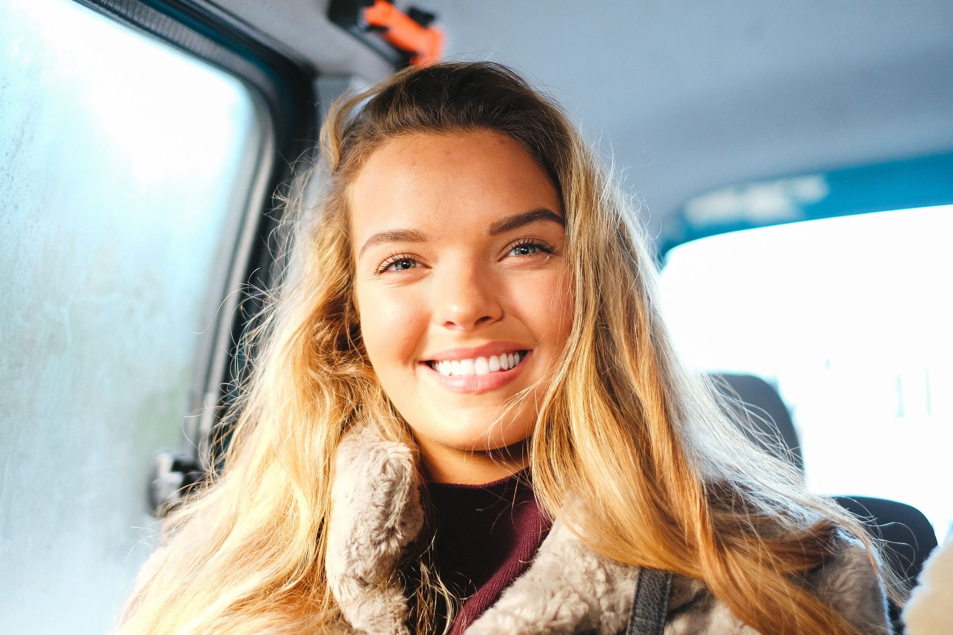 woman smiling at camera